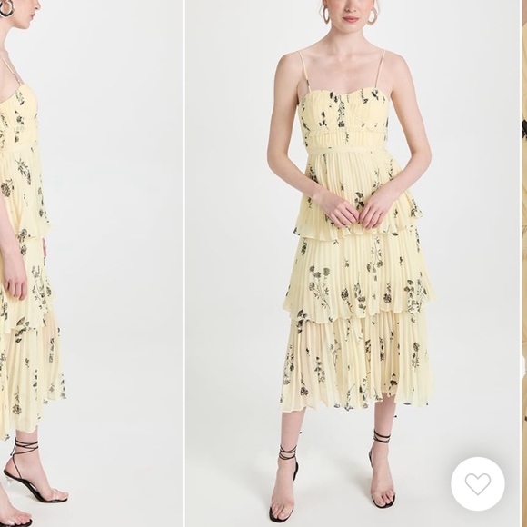 Self portrait Yellow Floral Silhouette Midi Dress - Picture 6 of 6